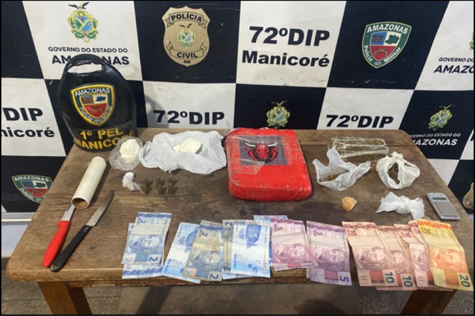 Em Manicoré, PMAM prende homem com mais de 1kg de droga e utensílios para embalo de entorpecentes