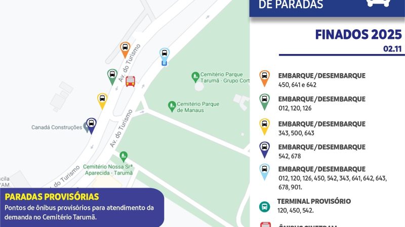 Prefeitura de Manaus reforça operação para Dia de Finados com 170 ônibus