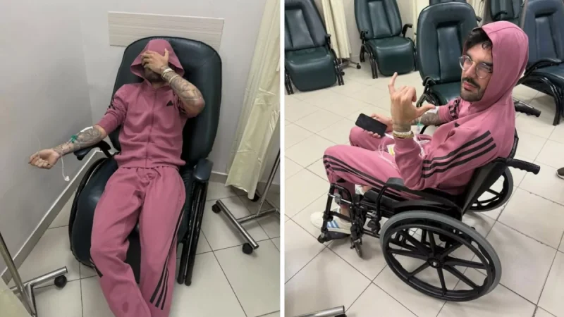 Luan Pereira sofre com dor intensa e vai para o hospital