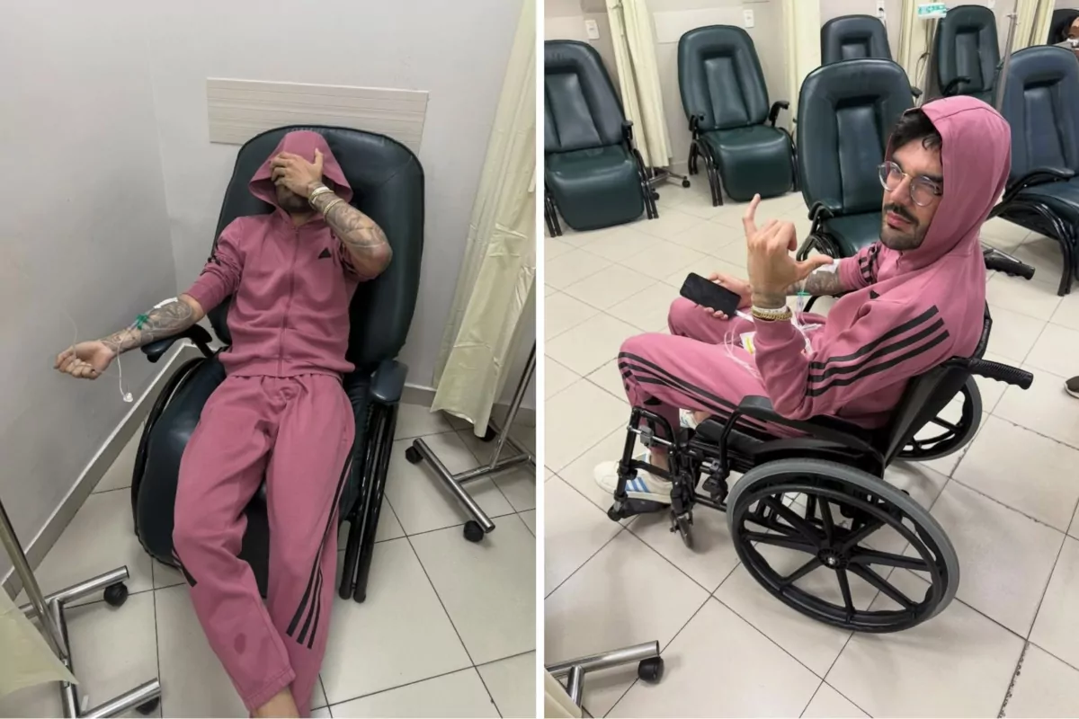 Luan Pereira sofre com dor intensa e vai para o hospital