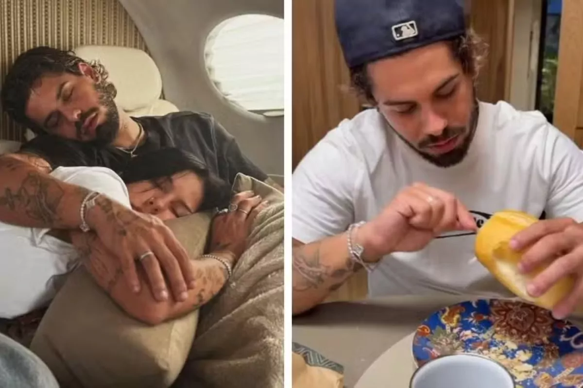 Ana Castela e Zé Felipe exibem momentos de carinho