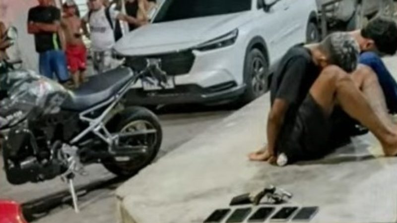 Dupla de assaltantes é capturada ao tentar fugir de moto em Manaus