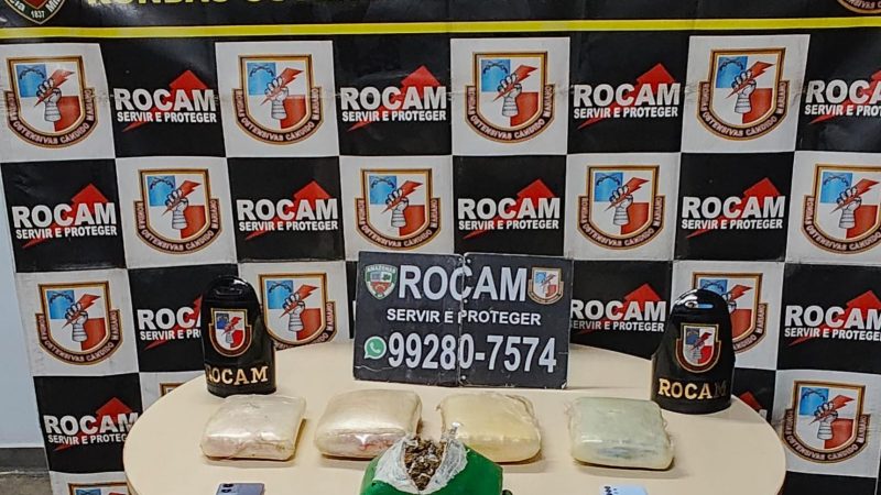 Polícia Militar do Amazonas prende trio com cinco tabletes de droga vindas de São Paulo de Olivença