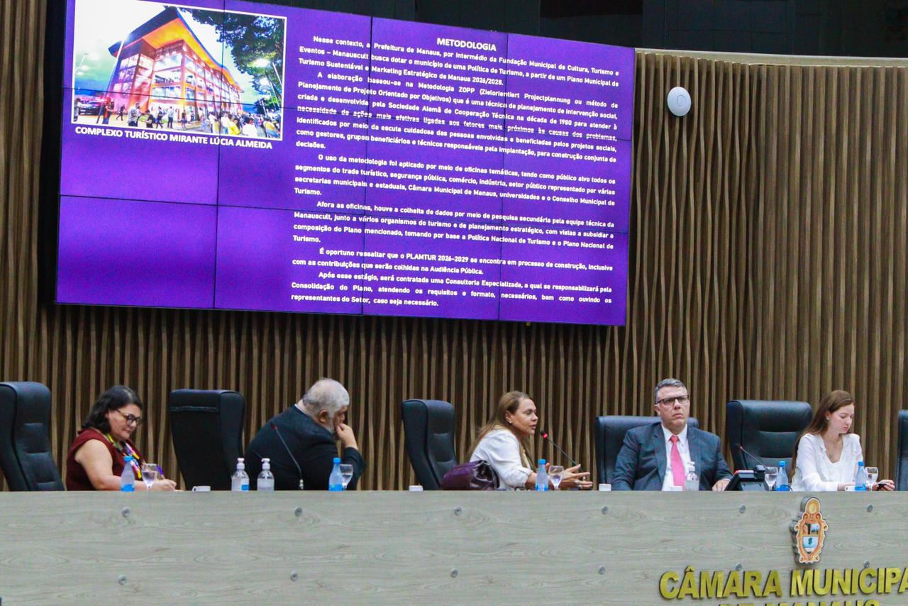 Prefeitura de Manaus reforça ações do turismo durante audiência pública na CMM