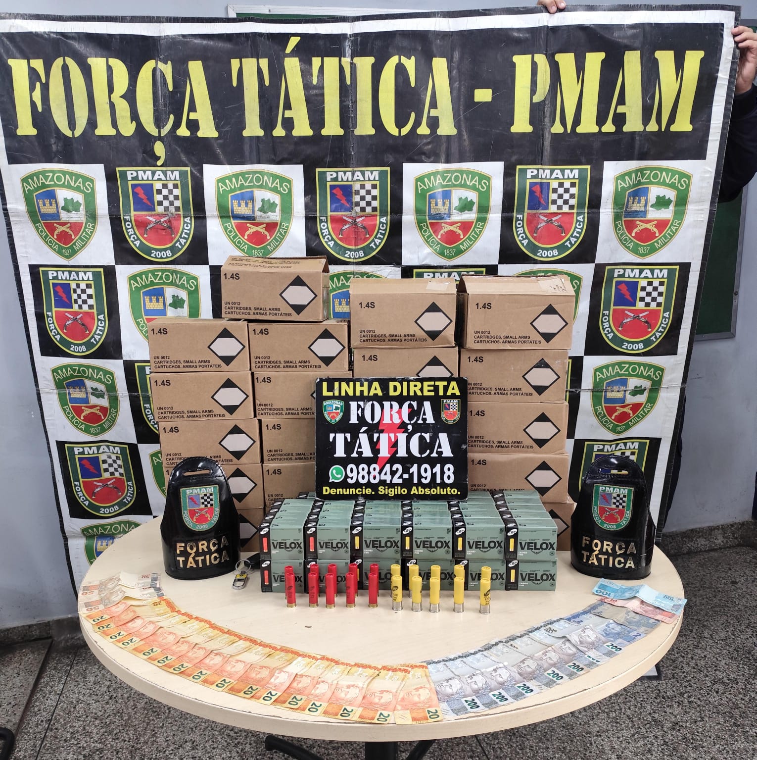Após denúncia, Polícia Militar do Amazonas prende homem com mais de 4.500 munições na zona oeste