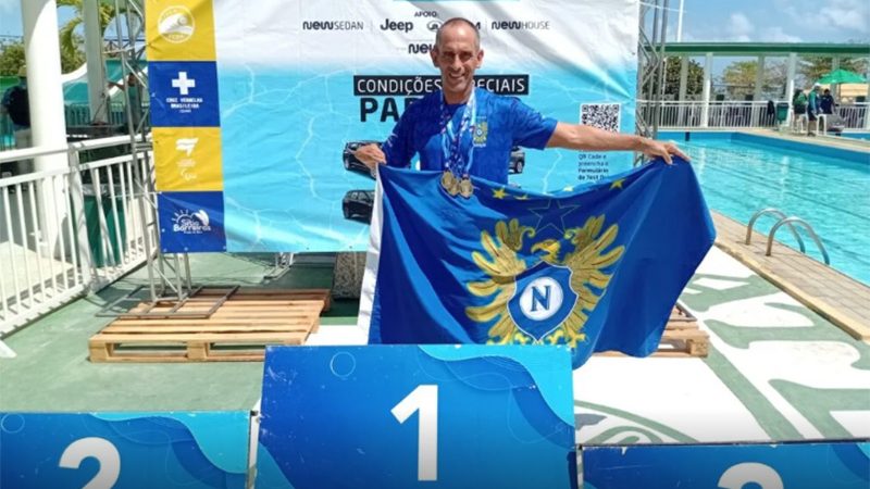 Veterano paratleta Jean Dias é campeão no Meeting de Paranatação