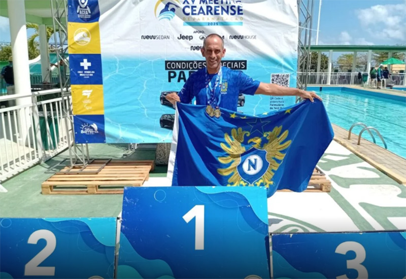 Veterano paratleta Jean Dias é campeão no Meeting de Paranatação