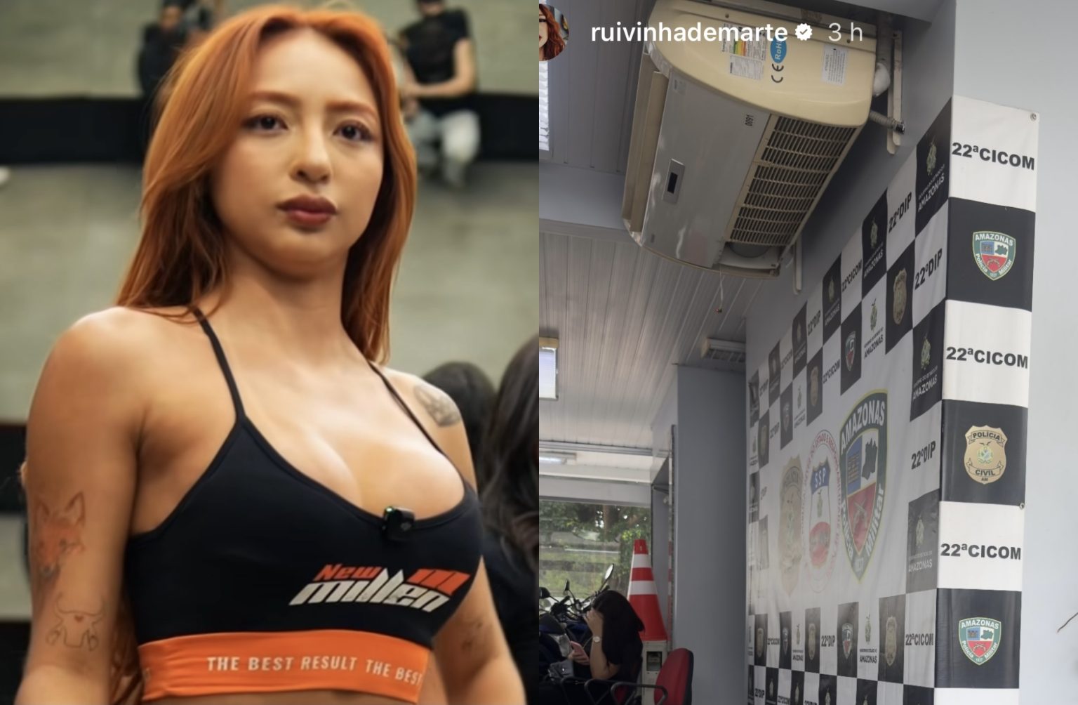 Ruivinha de Marte posta foto em delegacia de Manaus: “Mais uma vez eu tentei”