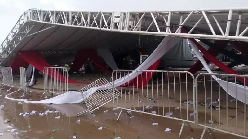 SP: Uma pessoa morre e 40 se ferem em queda de estrutura durante festa