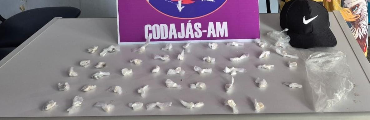 Em Codajás, Polícia Militar do Amazonas prende homem com mais de 40 porções de drogas