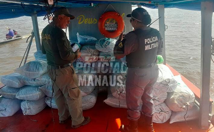 Em Tefé, Polícia Militar apreende mais de 500 quilos de pescado ilegal de pirarucu