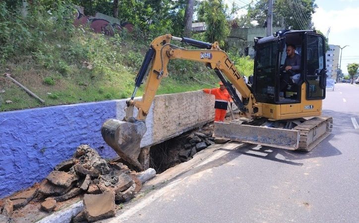 Prefeitura de Manaus recupera 30 metros de galeria subterrânea na avenida Maceió