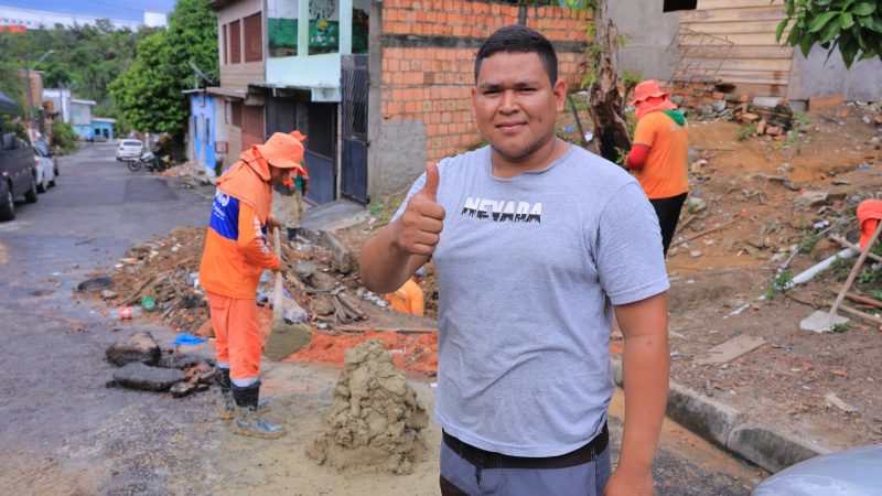 Prefeitura de Manaus avança na revitalização viária da comunidade Campo Salles, na zona Oeste