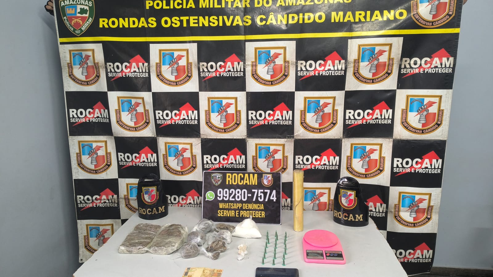 Polícia Militar do Amazonas prende homem que usava drogas próximo a oficina