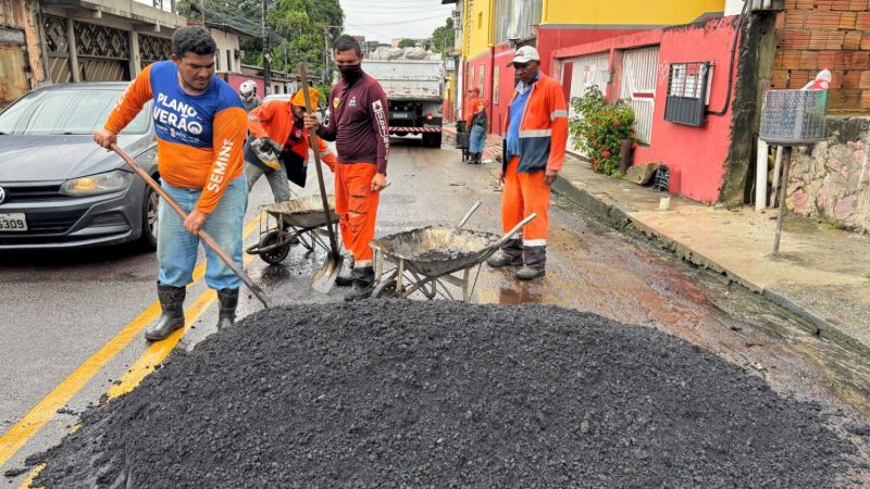 Prefeitura de Manaus avança em obras de recuperação asfáltica na zona Leste da cidade