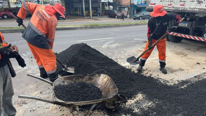 Prefeitura de Manaus revitaliza grandes avenidas na zona Leste da capital
