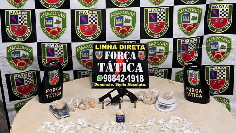*Polícia Militar do Amazonas apreende drogas e arma de fogo durante ação da Força Tática na zona leste da capital*