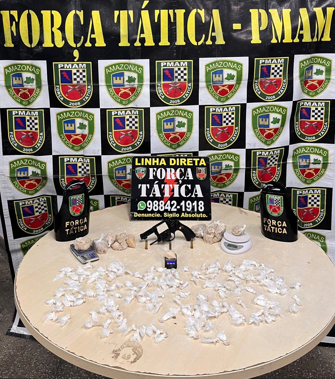 *Polícia Militar do Amazonas apreende drogas e arma de fogo durante ação da Força Tática na zona leste da capital*