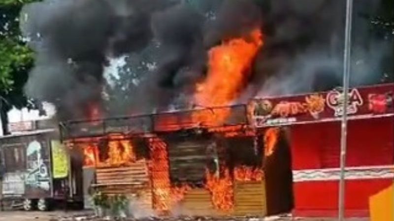 Lanchonete é destruída por incêndio na zona sul de Manaus