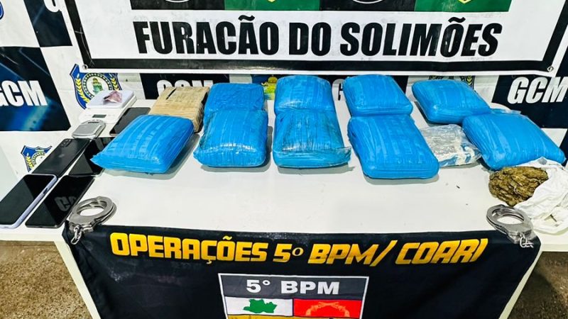 PMAM prende homem com mais de 12 quilos de maconha no município de Coari