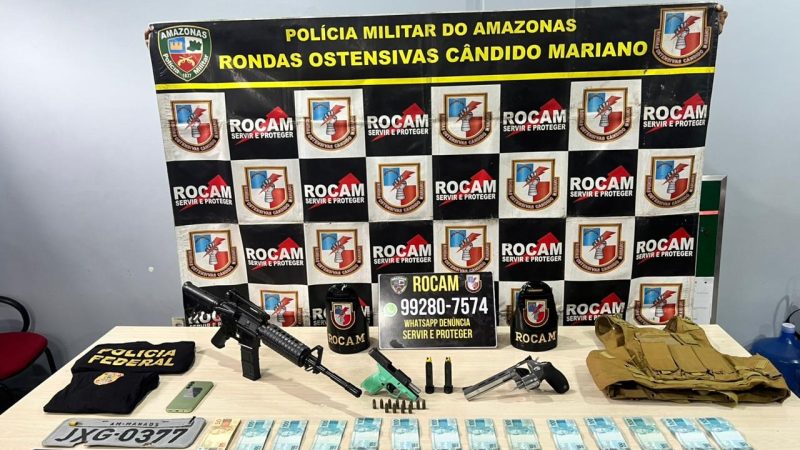 PMAM prende suspeito de envolvimento em roubo e recupera R$ 28 mil tomado em assalto