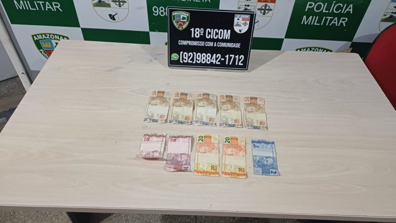 Polícia Militar do Amazonas prende homem que usava cédulas falsas para realizar compras