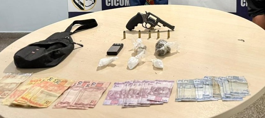 PMAM prende dupla com arma de fogo e drogas durante incursão na zona centro-sul de Manaus