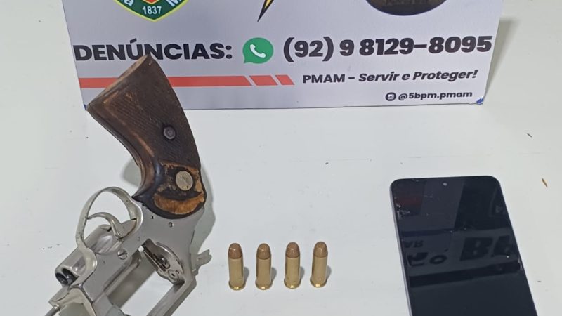 Polícia Militar do Amazonas apreende adolescente com arma de fogo em Parintins