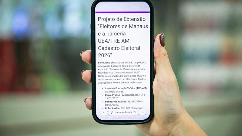 UEA e TRE-AM: projeto de extensão seleciona alunos para atuação no processo eleitoral