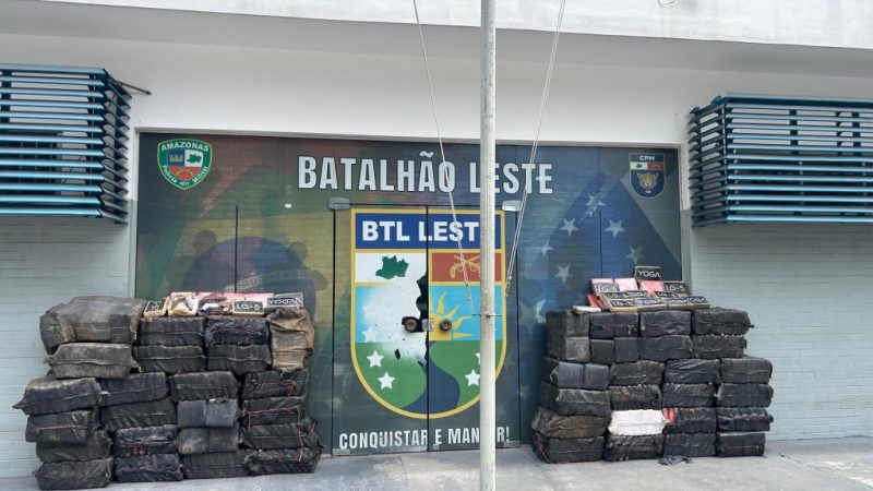 Polícia Militar do Amazonas apreende 1,1 tonelada de entorpecente e prende três homens