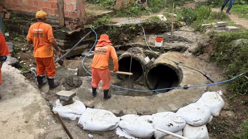 Prefeitura de Manaus recupera caixa coletora no beco Ayrão e garante mais segurança e acessibilidade no bairro Cachoeirinha
