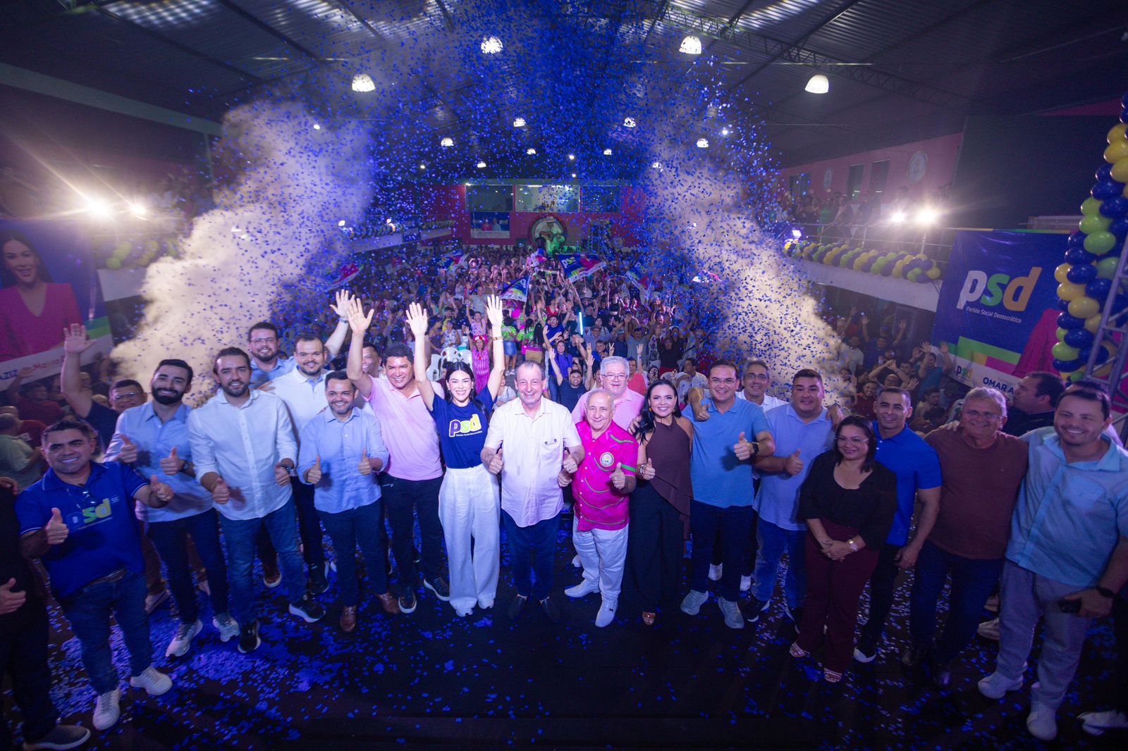 Filiação da deputada Mayra Dias ao partido de Omar Aziz lota quadra da Vitória Régia, na Praça 14