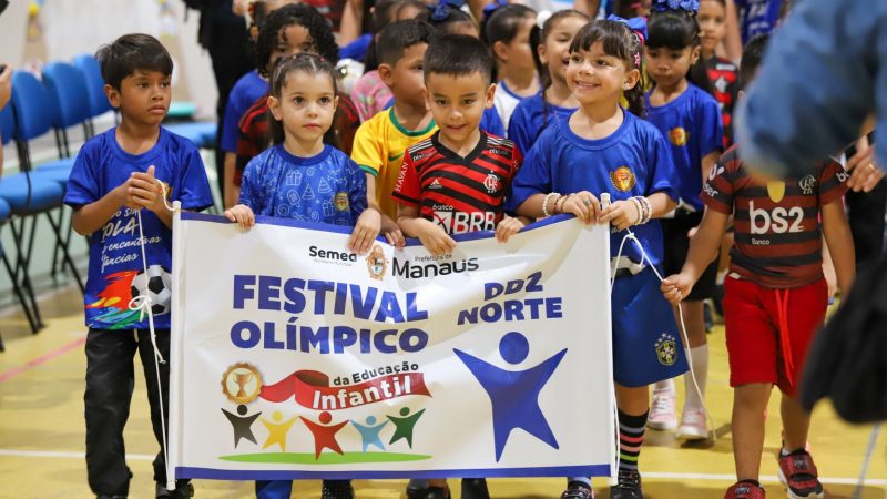Festival Olímpico da Educação Infantil da Prefeitura de Manaus envolve mais de 30 mil crianças da rede municipal
