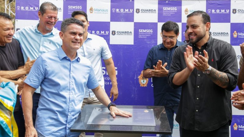 David Almeida lança pedra fundamental da primeira Academia de Formação da Guarda Municipal da Amazônia