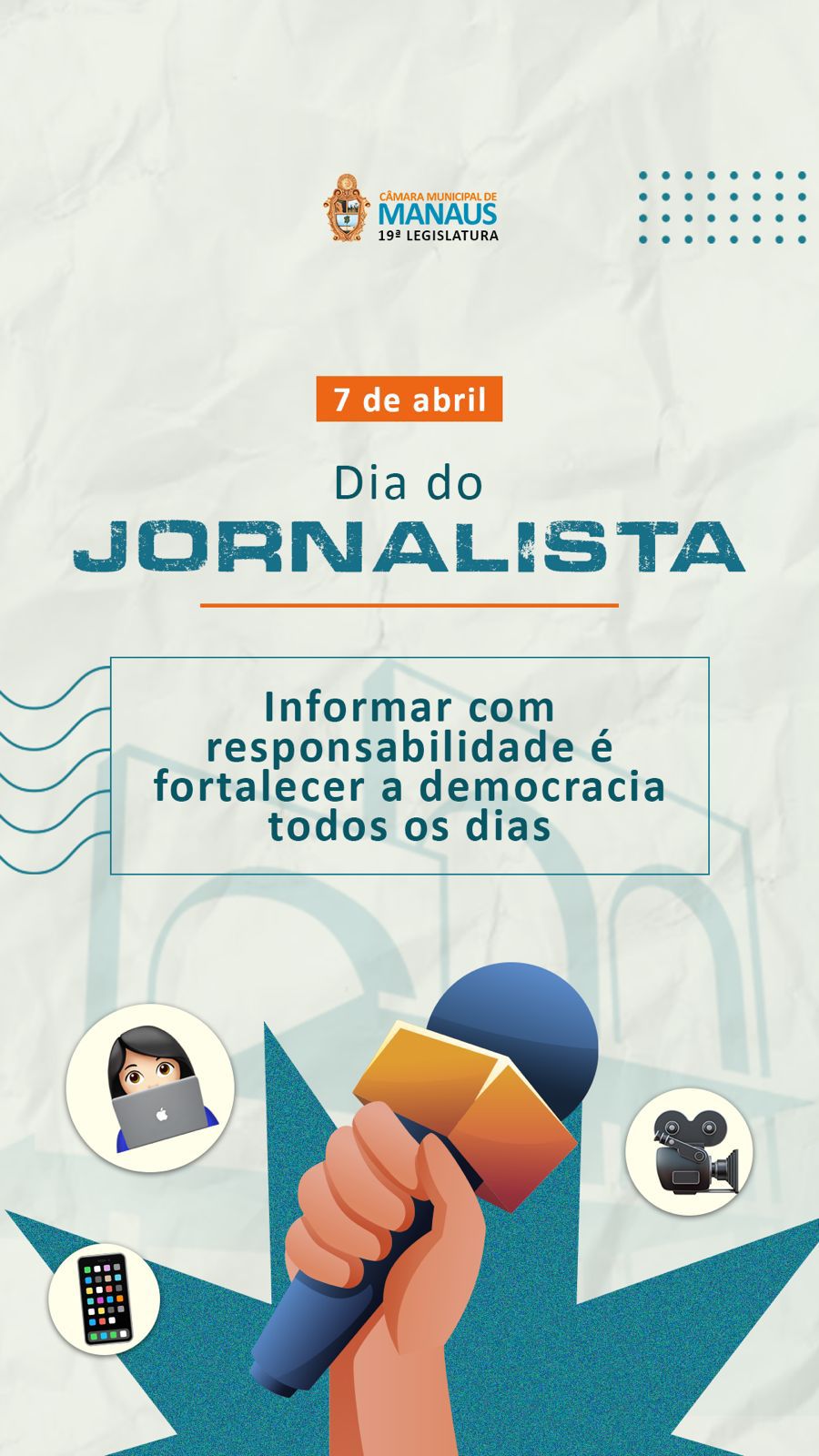 Câmara Municipal de Manaus homenageia profissionais da imprensa pelo Dia do Jornalista
