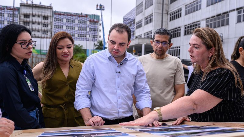 Na reta final das obras, governador interino Roberto Cidade vistoria Policlínica e Hospital-Dia do Complexo Hospitalar Sul