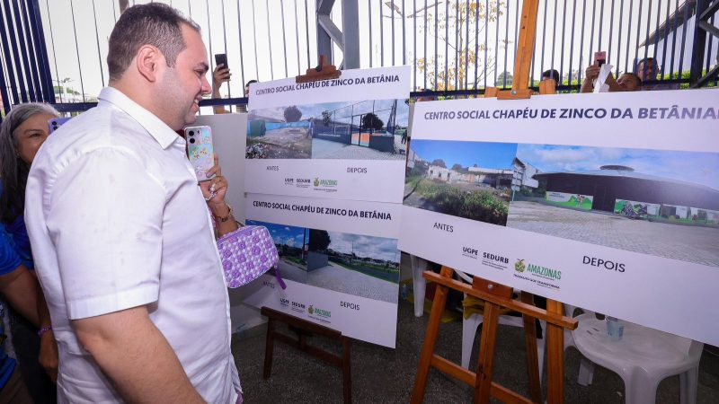 Governador interino Roberto Cidade reforça ações de esporte e lazer com entrega do Centro Social Chapéu de Zinco, no bairro Betânia