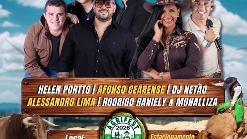 Agrifest 2026 começa nesta quinta na Vila Olímpica com rodeio, gastronomia e gravação de audiovisual de Hellen Porto