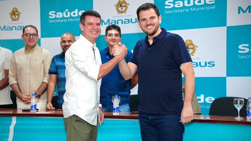 Prefeito Renato Junior empossa Nagib Salem como novo secretário da Semsa e reforça compromisso com avanço da saúde em Manaus