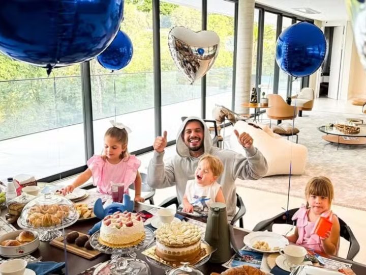 Zé Felipe faz 28 anos e celebra ao lado dos filhos