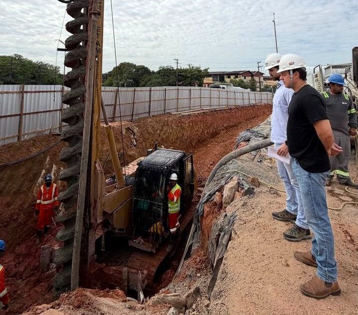 Prefeitura de Manaus avança na construção do complexo viário ‘Passarão’ com concretagem de 118 estacas profundas