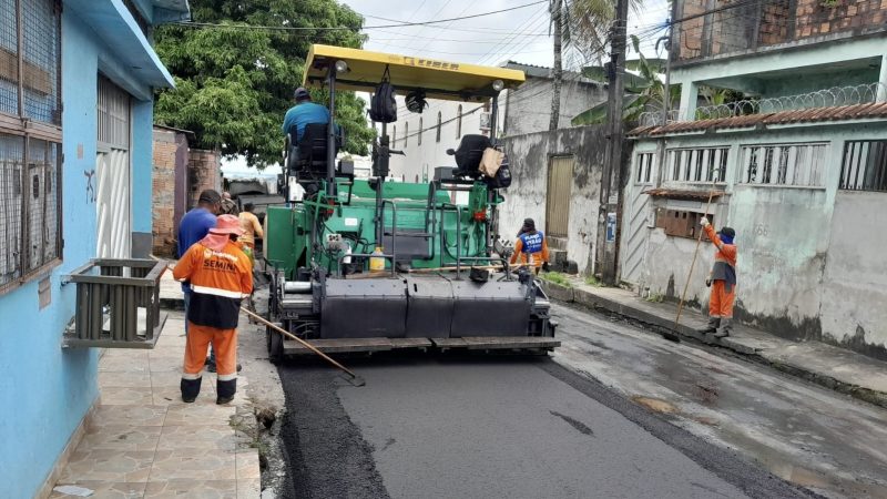 Prefeitura conclui recapeamento da rua das Mangabeiras na zona Leste de Manaus