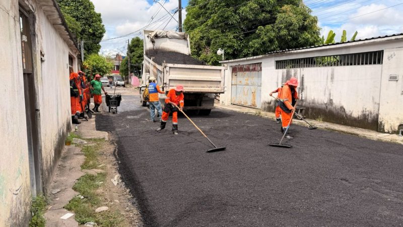 Prefeitura de Manaus intensifica operação ‘Tapa-Buracos’ e amplia recuperação viária no bairro Cidade Nova