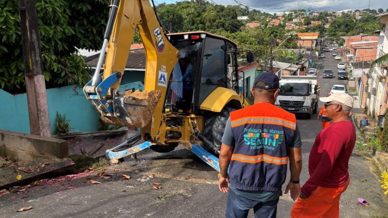 Prefeitura de Manaus recupera rede de drenagem e reforça infraestrutura no bairro Cidade de Deus