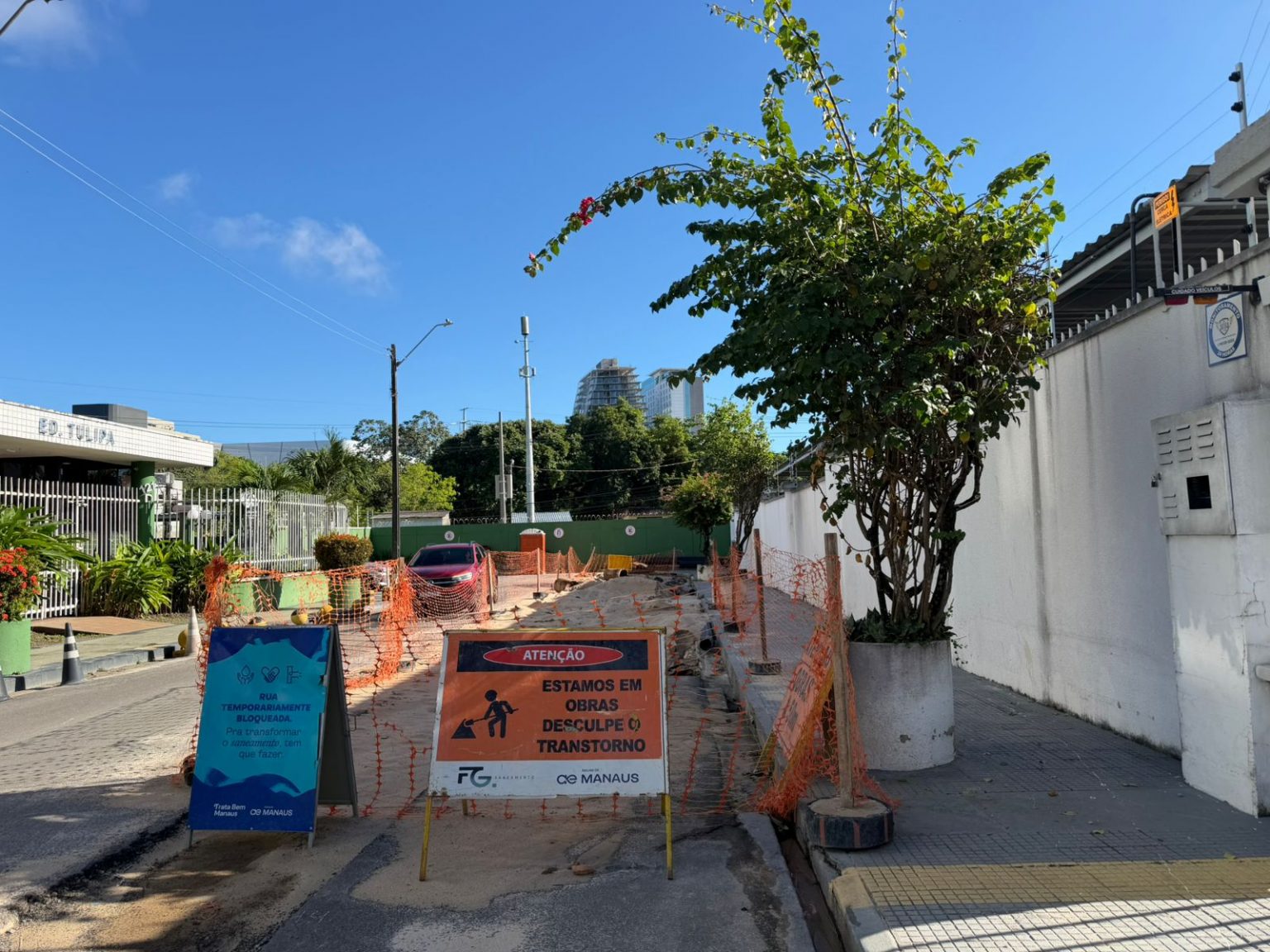 Ageman notifica concessionária por obra de esgoto paralisada na zona Centro-Sul