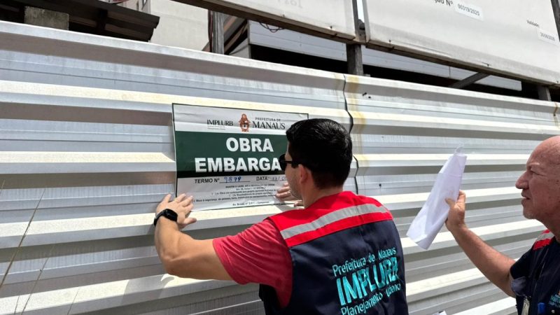Prefeitura embarga obra no Parque Mosaico após acidente com vítima fatal em Manaus