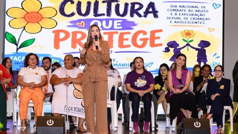Primeira-dama Thaisa Cidade participa de ato público de combate ao abuso e à exploração sexual de crianças e adolescentes