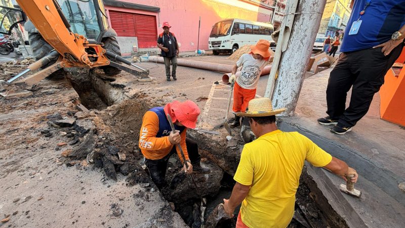 Prefeitura de Manaus implanta nova rede de drenagem no Centro e reforça ações preventivas contra alagamentos