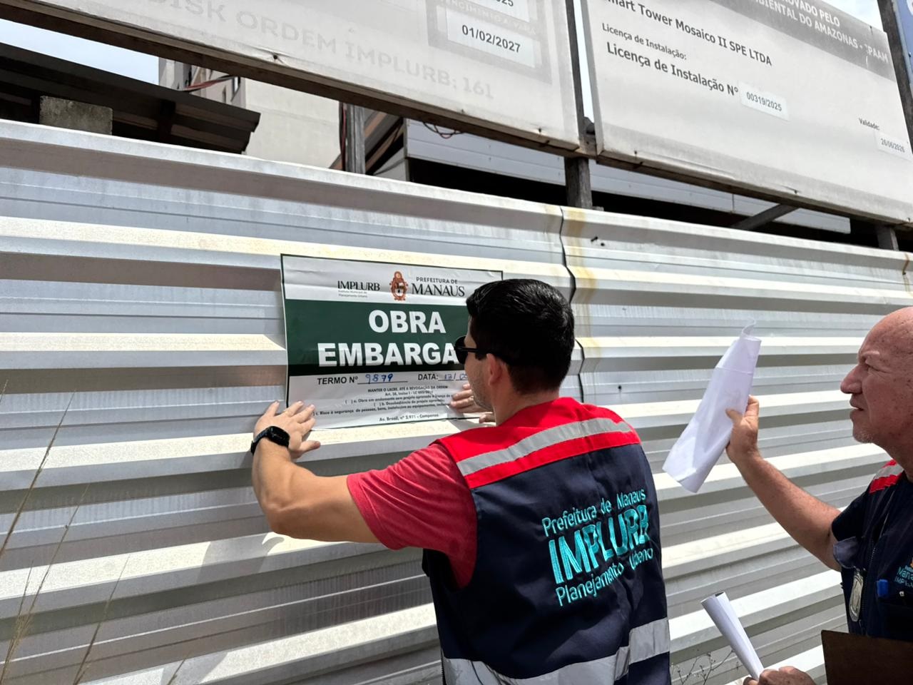 Prefeitura embarga obra no Parque Mosaico após acidente com vítima fatal em Manaus