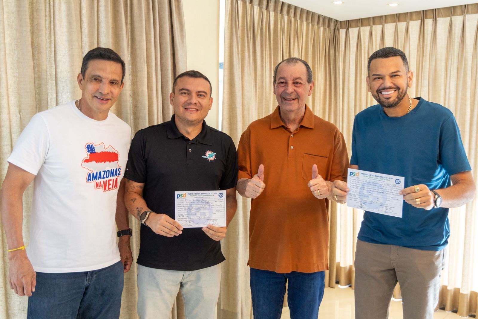 *Prefeitos de Beruri e Novo Airão se filiam ao partido de Omar e fortalecem movimento pelo Amazonas forte de novo*